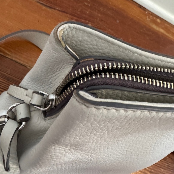 Radley London Dukes Place Medium Compartment Crossbody Gray Smooth Leather Silve - Picture 13 of 16